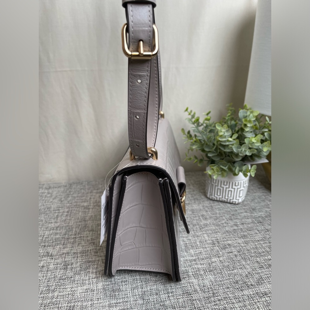 $129(New) Coach Morgan Square Crossbody Bag In Croc- Embossed Leather - Picture 2 of 12